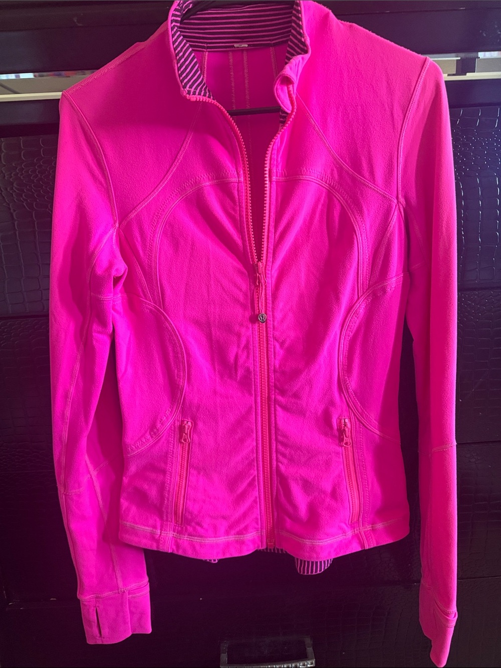 lululemon athletica Neon Pink Full-Zip defined Jacket NuLu